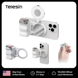 TELESIN Magnetic ABS Phone Camera Hand Grip - Universal Smartphone Holder Shooting Aid with Remote Control for iPhone, Android