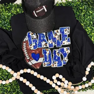 Royal Football Leopard & Sequins Patch
