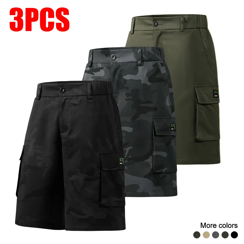3PCS - Camouflage Black + Camouflage Gray + Green