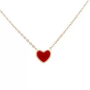 LEYEHOPE Heart Pendant Charm Necklace