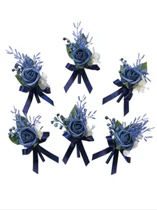 Boutonniere, Fashionable Boutonniere for Men, Wedding Decor Guest, Lapel Flower Prom Brooch for Men Suit, Rose Corsage