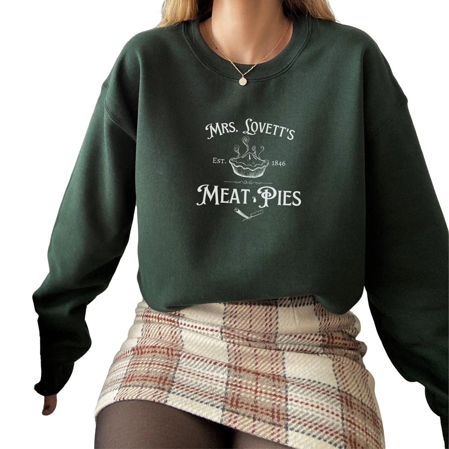 SWEENEY TODD Musical Inspired Mrs. Lovett's Meat Pies Theater Kid Sweatshirt | Broadway NYC Josh Groban Play Subtle Merch