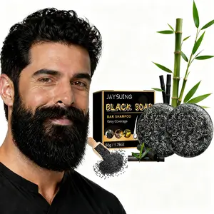 1/2PCS Men’s Hair Shampoo Soap – Natural Gray Hair Reverse Bar – Deep Cleaning & Nourishing Shampoo Bar for Men – Moisturizing Hair Care, Dark Hair Shine, Soothing & Sustainable Cleansing Solution Conditioner Haircare Glossy Cleanser Haircare Cleanser