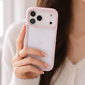 Luxury Rhinestone iPhone Case for iPhone 17 Pro Max 16 15 14 13 12 11, Clear Bling Slim Phone Cover for Everyday Use  CN：