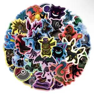 50 Neon Light Pokemon Stickers