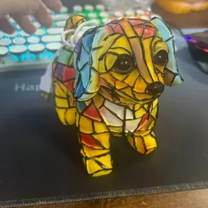 Dog series art night lights, Corgi lights and bulldog lights, colored resin French bulldog desktop lights, USB cute pet dog-themed LED table lamps, home decoration lights, Decorative Light