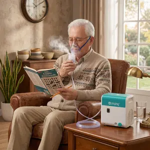 Ziqing WH-02 Silent Mesh Nebulizer Machine for Adults and Children, Portable Breathing Support Device for Night Use, Lightweight Handheld Steam Inhaler for Home Travel