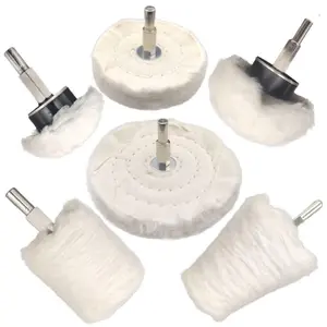 6 pcs Buffing Wheel for Drill,Buffing Pad Polishing Wheel Kits,Wheel Shaped Polishing Tool for Metal Aluminum,Stainless Steel,Chrome,Jewelry,Wood,Plastic,Ceramic,Glass,etc outdoorfun
