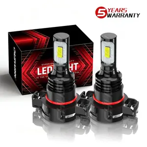 PSX24W 2504 Xenon White LED Fog Light Bulbs for 2010-2019 Jeep Wrangler JK JL Truck Custom Car Accessories Vehicle Automotive Led Backlights Led Brake