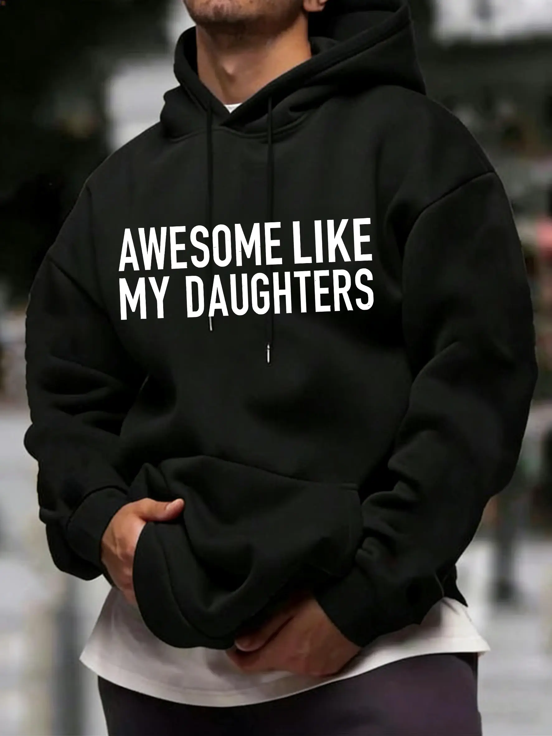 Viral Girl Dad Hoodie, Awesome Like My Daughters Hoodie, Must-Have Father’s Day Gift for Him, Cozy Oversized Daddy Pullover,  Soft Streetwear