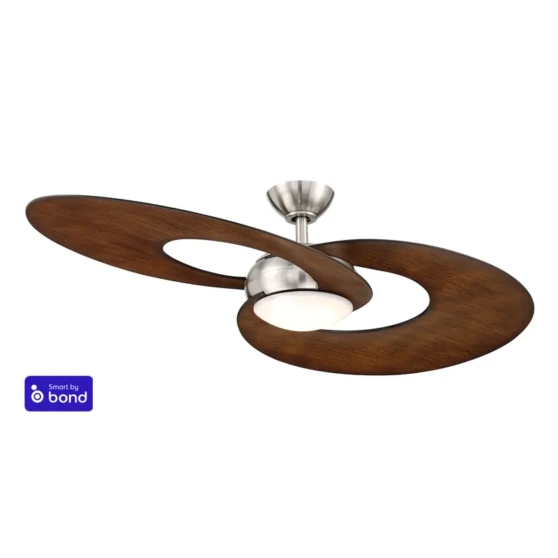 Wind River WR2010NWAL Sirius 52" Wi-Fi smart Ceiling Fan Nickel/Walnut