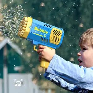 Bubble Machine Gun Toy for Kids Bubble Blaster with Bubble Solution Outdoor Summer Toy Gifts Party Favors