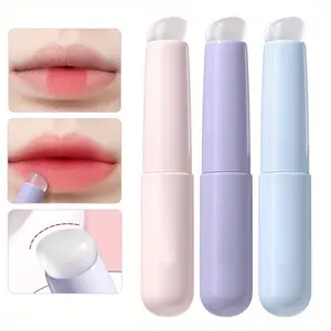 Silicone Lip Brush with Cap, Portable Lipstick Applicator | ABS Handle for Even Blending & No-Smudge | Hygienic Lip Liner Tool for Matte Liquid Lipstick Beauty Travel Brush