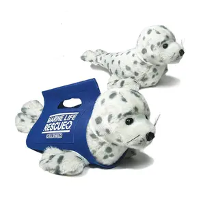 Rescue Baby Harbor Seal 15" Plush Toy with Stretcher & Educational Card - Ethical Sustainable Stuffed Animal