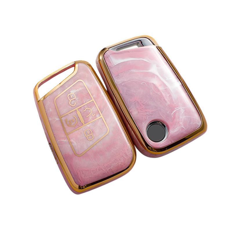 Volkswagen Key Fob Cover Compatible with VW Atlas Golf Alltrack Jetta Passat Tiguan Smart 4 Buttons Key Fob 2018-2022