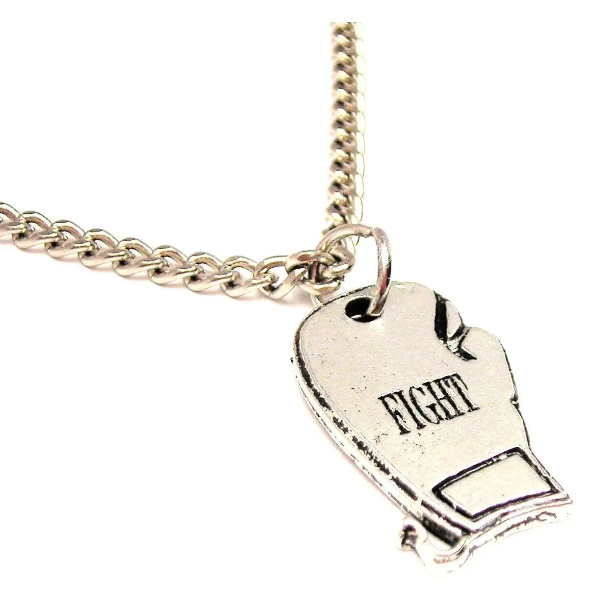 Fight Boxing Glove Single Charm Necklace