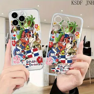 Dominican Flag - Humanistic Landscape - For IPhone16Pro, 15 14 13 12 11 Pro Max X XR XSMAX 8 7 Plus. Preferred For Spring And Summer Decoration Phones