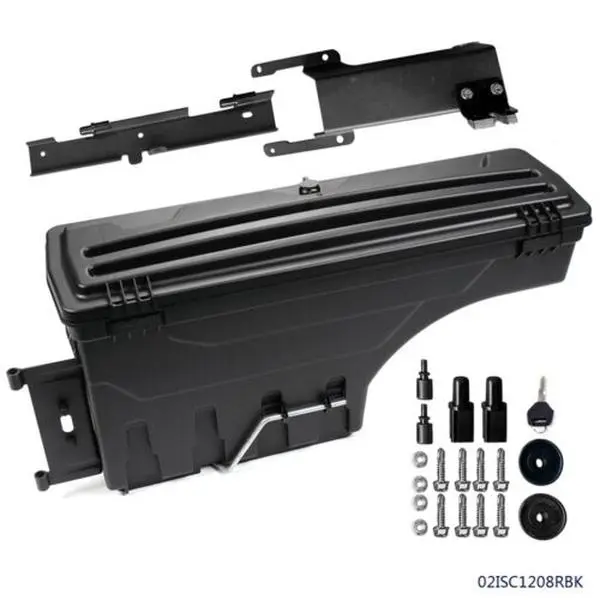 G-PLUS Upgraded RH Side Truck Bed Storage Box Toolbox with Key, Latch, Weatherproof Car Supplies, Pickup Truck Accessories for 2015-2019 FORD F150 Car Exterior Add-On, Car Accessory