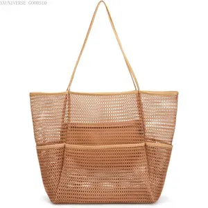 Beach Bag - Mesh Tote Bag Beach Vacation Clothes for Women Pool Bag for Travel Pool Family Cruise Essentials 2025XXUNIVERSE GOODS10