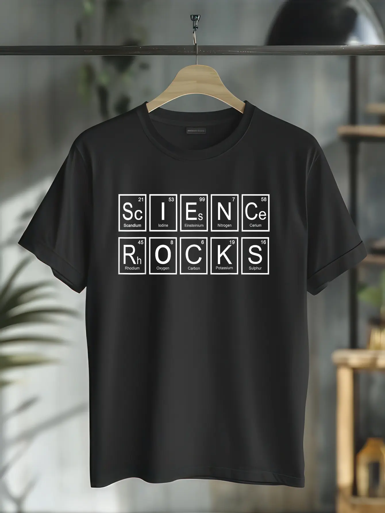 Men's Graphic T-Shirt - Vintage Distressed Style with a Funny Periodic Table Print, 100% Cotton Casual Shortsleeve Top