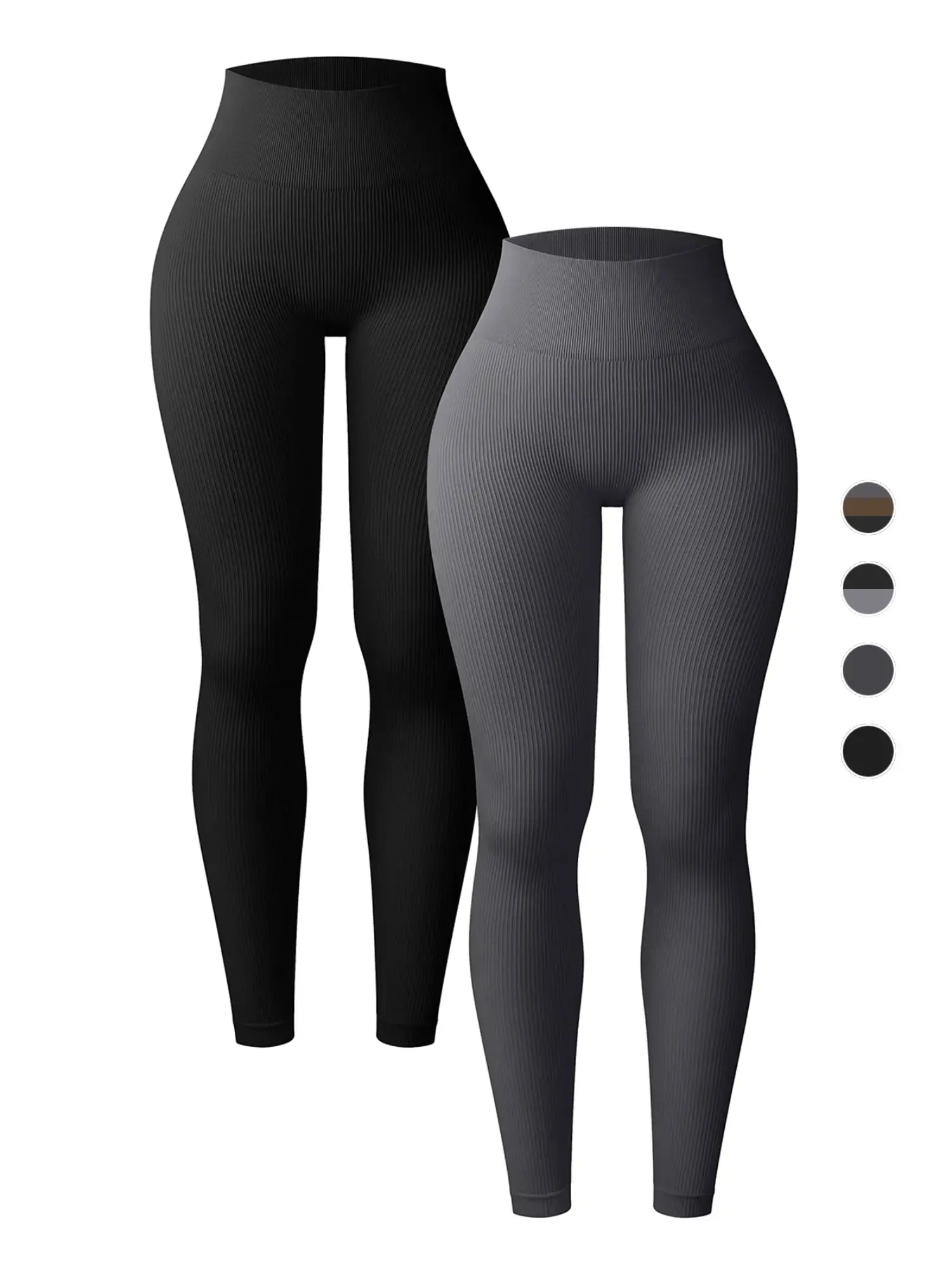 Women's High Waist Ribbed Knit Yoga Pants, Slim Fit Workout Gym Wear, Casual All-Season Outdoor & Indoor Clothing, Athleisure Fitness Four Season Leggings, Sports Stretchy Leggings, Athleisure Style Bottoms