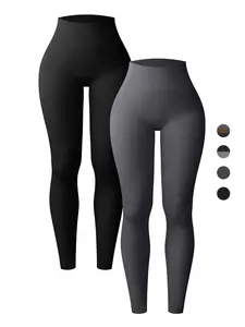 Women's High Waist Ribbed Knit Yoga Pants, Slim Fit Workout Gym Wear, Casual All-Season Outdoor & Indoor Clothing, Athleisure Fitness Leggings