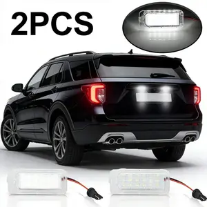 2pcs LED Licence Number Plate Light White Canbus For 2011+ Ford Ranger T6 TKE T6.2 RA 2013+ Transit MK8 Transit Custom Connect LED Lights For Truck