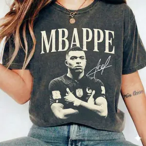 Mbappe Vintage 90s Syles Black and White Shirt Unisex S-5XL, graphic Tee