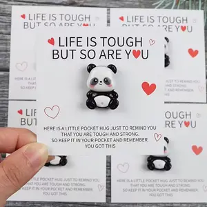 5pcs Panda Pocket Hug Set, Fashion Inspirational Gift, Emotional Comfort Mini Decoration, Home Decor Gift, Perfect for Christmas, Valentine's Day, Birthday