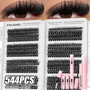 Reusable False Eyelashes, Ultra-Dense Soft D Curl Lash Patches, Natural Look, Easy Application, Non-Toxic, Mixed Lengths, 0.07mm Thickness