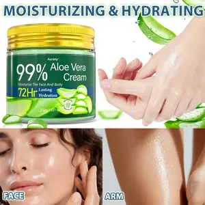 Aloe Hydrating Face Cream for Dry Skin Made,Organic Aloe Vera,Anti Wrinkle Face Moisturize Cream,For Dry Skin,Acne Scars,Soft,Moisturizing,And Delicate Skin For Necessary Day & Night Moisturizing & Tightening On The Face And Neck - 100g