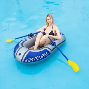 Outdoor Home Inflatable Kayak Set, Water Surface Inflatable Boat, Drifting Slide Boat, Summer Pool Kayak, Includes Paddle and Foot Pump
