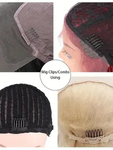 10-Pack Wig Clips Six-Prong Spring Combs Net Hat Holders U-Shaped Clamps, Secure Hair Accessories for All Seasons