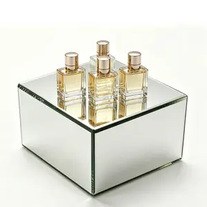 FixtureDisplays® 10.25x10.25x5.25"Rectangular Glass Mirror Risers 6 sided 11926-3