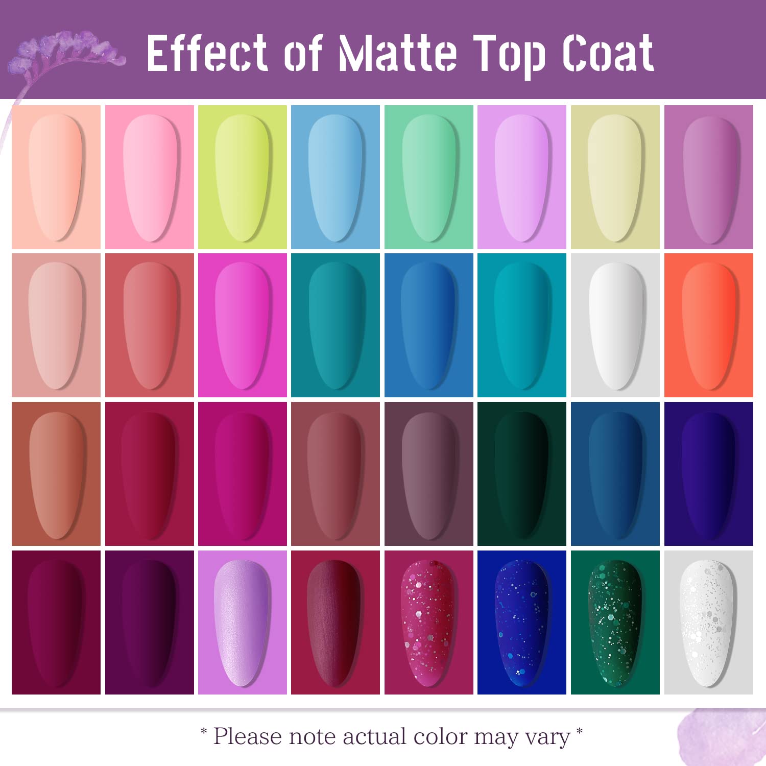 JODSONE 32+4 Pcs Soak Off Glitter Gel Nail Polish Kit, Professional Nail Art Manicure Set for Home DIY & Salon Use