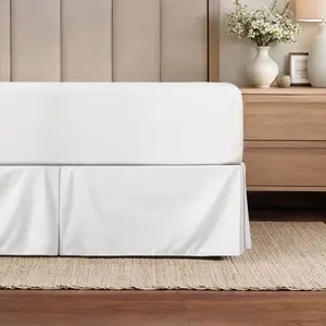 Premium Pleated Dust Ruffle Bed Skirt - Becky Cameron, White, Queen