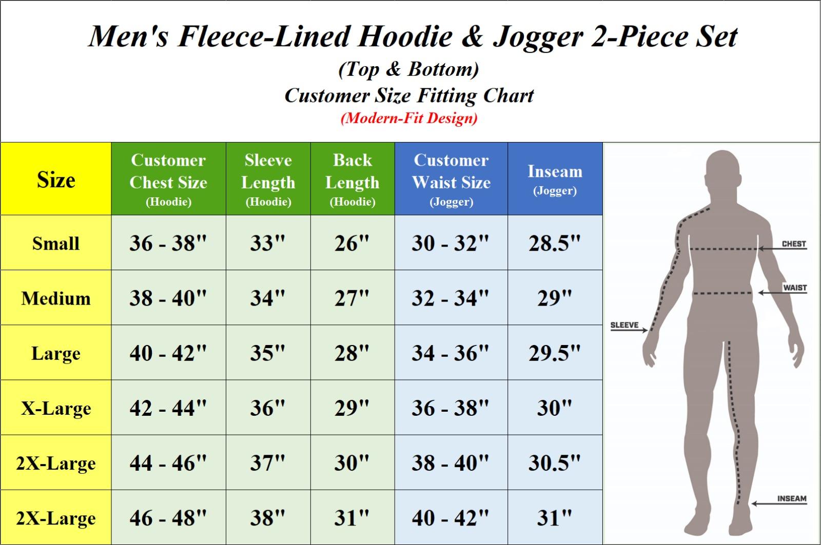 Men’s Multi Pack Fleece Zip Hoodie & Jogger Sets