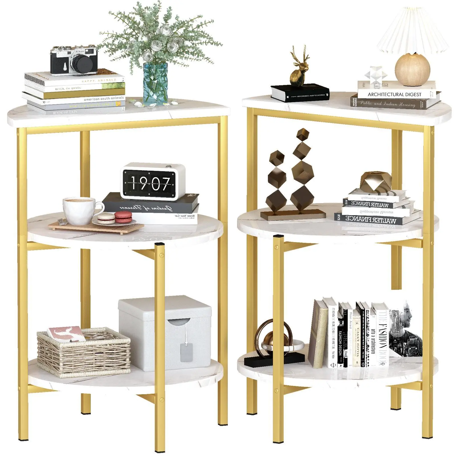 2 PCS (White & Gold)