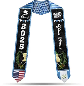 Customized Guatemala Graduation Stole 2025, Personalized Guatemalan Graduation Stole, Guatemala Graduation Sash Class of 2025