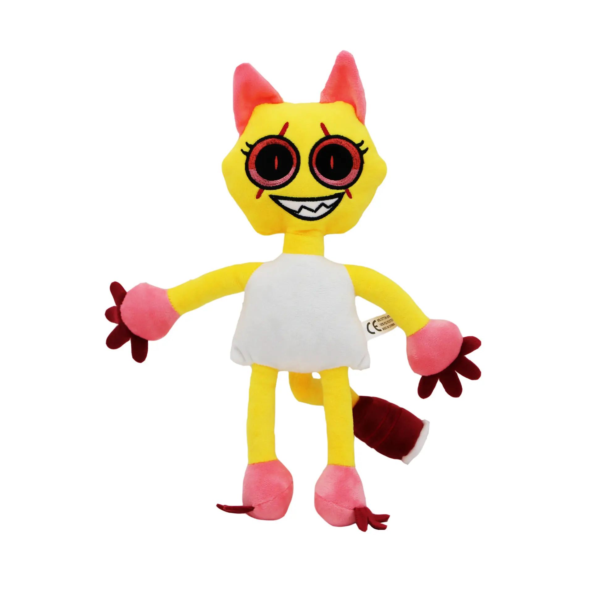 Pink ear white dress yellow cat 35cm110g