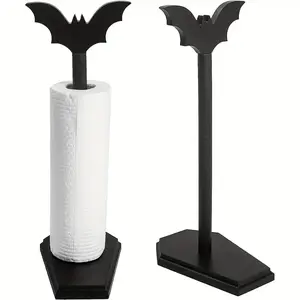 Bat-Shaped Paper Towel Holder for Halloween Decor, Gothic Home Decor Accessory, Unique Gift Idea for Women Who Love Witchy Themes, Bathroom Decor Supplies