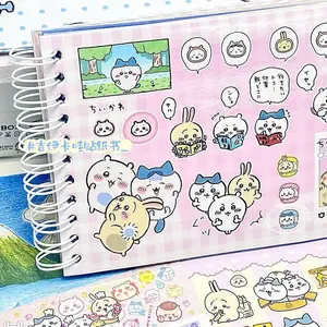 30 Pages Chiikawa Sticker Book Kawaii Cartoon DIY Scrapbook Decor Cute Anime for Girl Hand Account Stickers Stationery Gift Toys