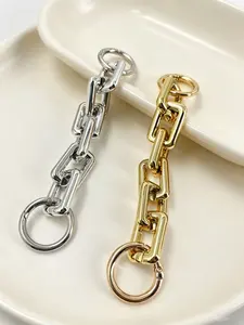 Premium Acrylic Chain Bag Extender, /silver Color Chunky Link Strap, Lightweight Extension for Handbag Crossbody Bag