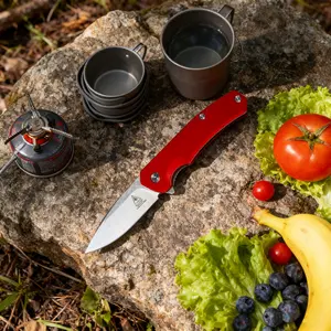 High Hardness G10 Coarse Texture Handle Knife for Outdoor Camping and Fruit Cutting