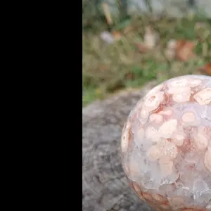 Pink amethyst sphere