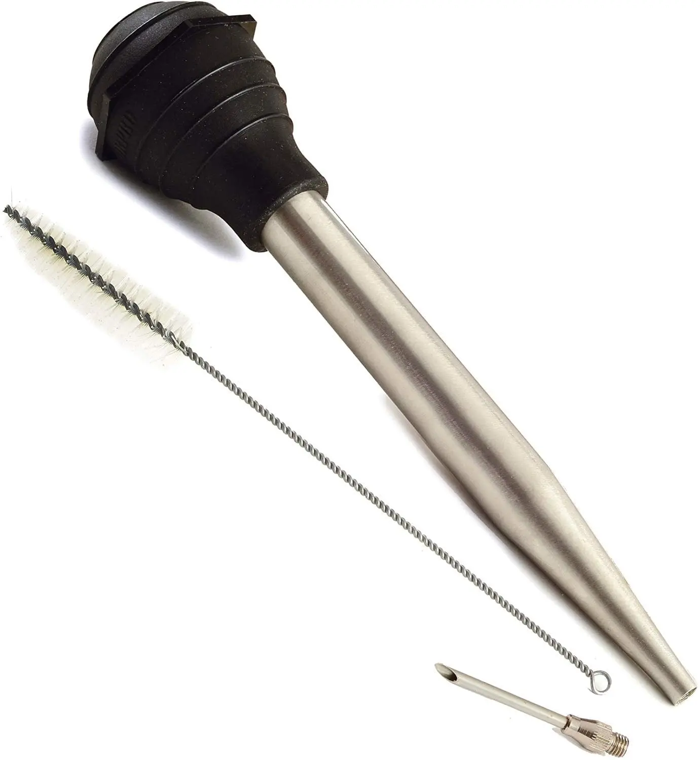 Norpro Stainless Steel Baster with Needle & Brush Set