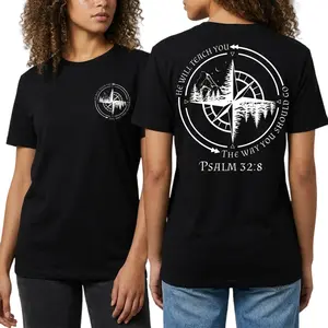 God Guides Christian Shirts for Men, Religious Gift for Him, Trendy Bible Verse Teen T Shirt, Church Camp Christian Streetwear, Jesus Merch Womenswear