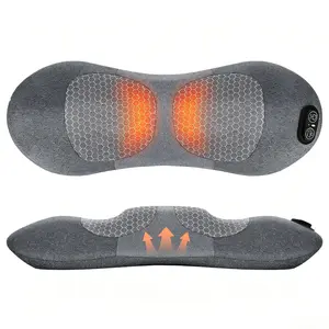 Electric Heat Therapy Lumbar Pillow Slow Rebound Foam Heating Waist Support Cushion Ergonomic Contour Design For Side Back Sleepers Lower Back Pain Relief