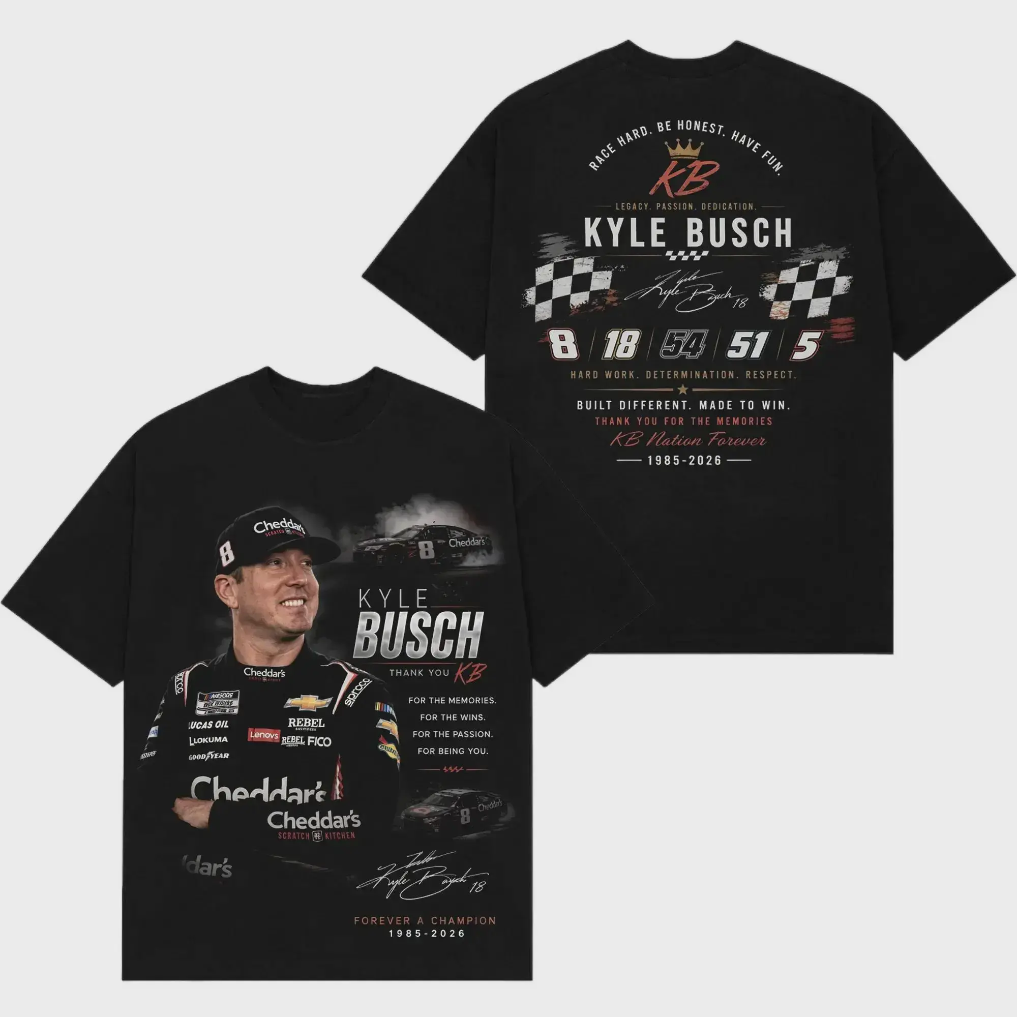 Kyle Busch RIP Gone Too Soon T-Shirt, Vintage NASCAR Racing Graphic Tee, TikTok Viral Motorsport Fan Shirt, Graphic T-Shirt, Unisex Cotton Tee, Printed Shirt Casual Everyday Wear