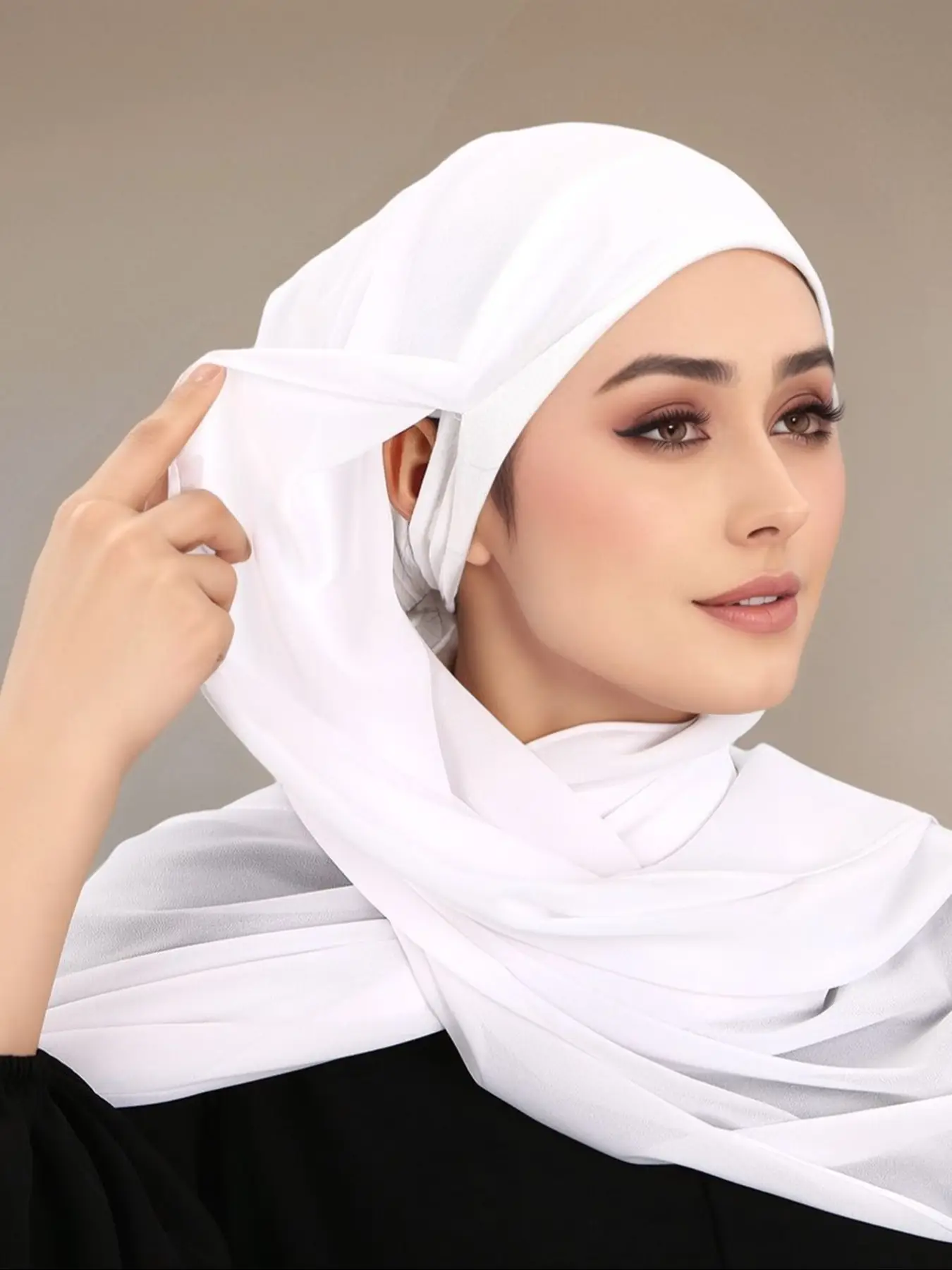 Elegant Women's Solid Color Tie Ear Long Scarf Head Wrap, Comfortable Casual Fashion Accessory for Daily Wear & Parties